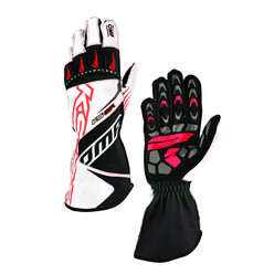 Gants Karting Adulte OMP KS-2R Blancs / Noirs / Rouges